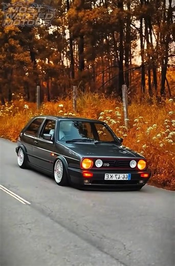 Classic 1980s Volkswagen Golf MK2 GTI in Action