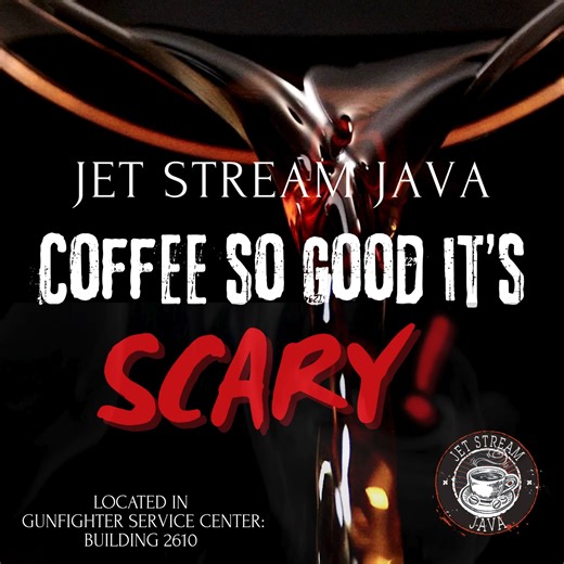 Hocus pocus, I need coffee to focus.☕🪄 Enjoy Jet Stream Java's Halloween specials before they are gone! 😋 Featuring: Golden Autumn Latte, Pumpkin Patch Latte, Jack-O-lantern Redbull, Count Drac Redbull, or a Berry Blood Matcha. 👻 Open Monday - Friday 7am-12pm. Located in the Gunfighter Service Center Building 2610. | 366th Force Support Squadron