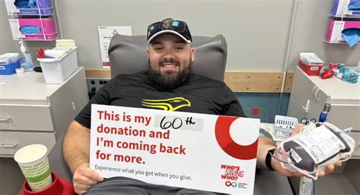 Wilfrid Laurier University football coach marks blood donation milestone