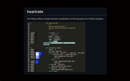 【Python】❤️用HeartRate可视化代码执行过程❤️