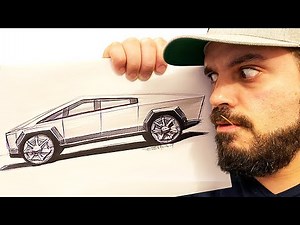 How to draw a Tesla Cybertruck in 3 (very) simple steps