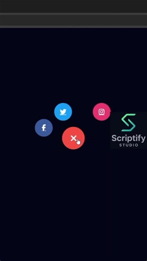 Animated Social Menu using HTML CSS JavaScript #coding #htmlcssjavascript #uidesignlearning