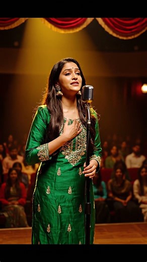 Girl reciting poetry on stage delpmaspu