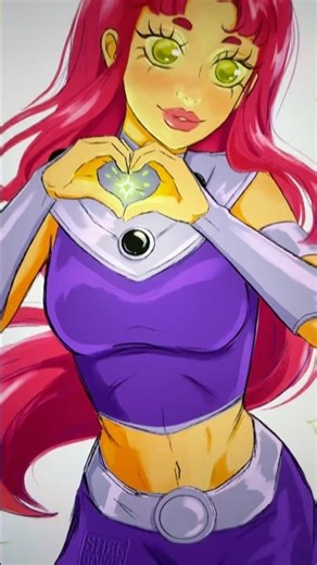 I drew Starfire from Teen Titans!