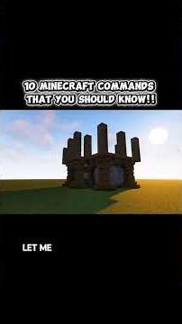 10 Minecraft Commands That Beginners Should Know!! #minecraftshorts #minecraft #gameplay #gaming
