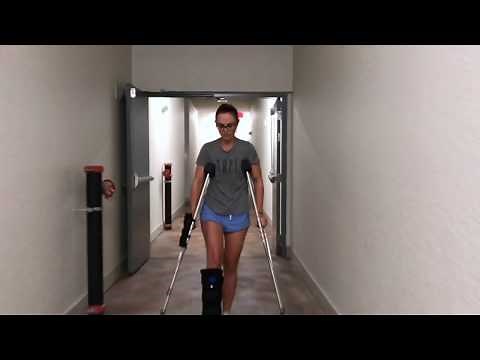 KALEE BROKEN ANKLE HURRICANE IRMA ON CRUTCHES!!!