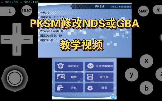 【PKSM】NDS与GBA修改教程