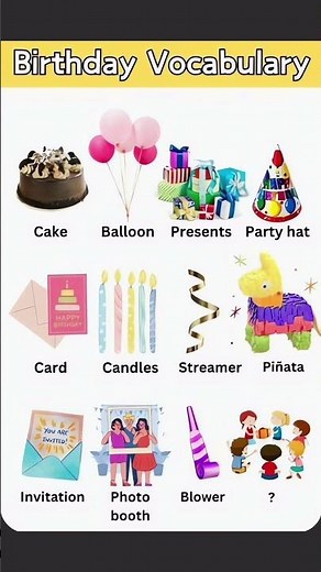 "Birthday Vocabulary You Need to Know!