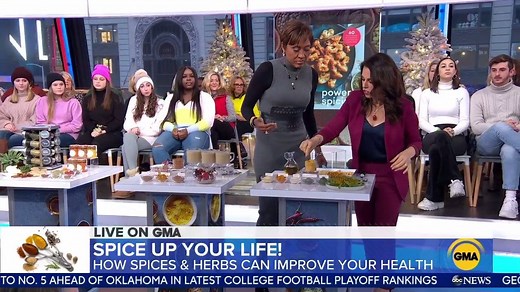 Rachel Beller is in Times Square to SPICE UP YOUR LIFE this morning with spices and herbs that can improve your health. https://gma.abc/2rdAzTk | Good Morning America