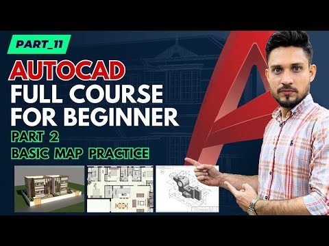 Autocad - Autocad for beginners || Basic Map Practice 2 || Part_11