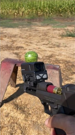 Shooting shotgun shell in a pistol