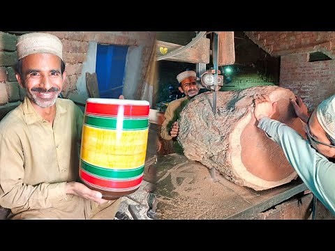 Amazing Handcrafted Wooden Dholak | Traditional Dhole Making Process Step by Step!Incredible process