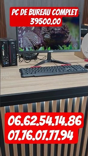 pc de bureau complet : Fujitsu Mini I3 6ème 4/128 ssd + ECRAN HSI 22'' FULL HD