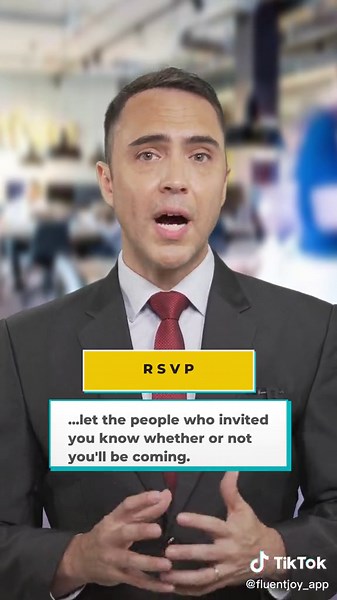 Business English Vocabulary: RSVP🚀 #english #businessenglish #englishvocabulary #englishwords #learnenglish #improveenglish #learnenglishdaily
