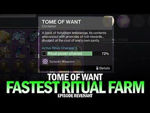 Fastest Tome of Want Ritual Power Farm (~1 Minute Per Completion) [Destiny 2]