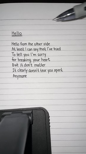 Hello. #adele #handwriting #lyrics #karaoke