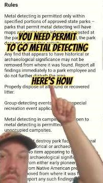 you need a permit to go metal detecting #adventure #metaldetecting #shorts #nag