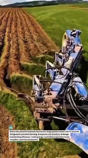 High-Speed Hydraulic Bed Former for Perfect Crop Rows 🚜 #AgriTech #FarmMachinery #SmartFarming