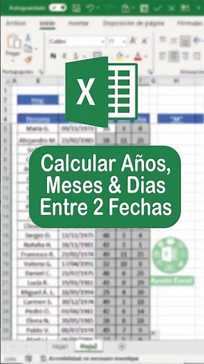 Calculate years, months, and days in Excel between two dates. #Excel #Exceltips #Exceltutorial #S...