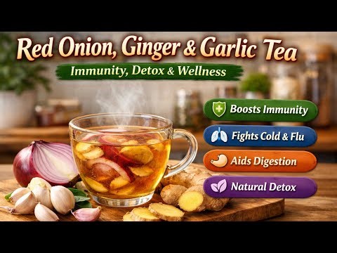 Red Onion, Ginger & Garlic Tea: A Powerful Natural Remedy for Immunity,Detox & Wellness