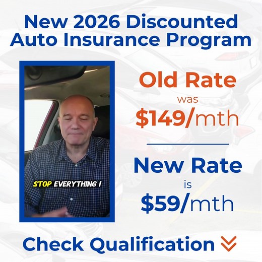 ARE YOU PAYING OVER $100/MONTH FOR CAR INSURANCE? New “Discounted Auto Insurance Program” for Seniors on Fixed Income Your current insurance company does NOT offer these rates… BUT WE DO! Saving Money Is As Simple As: 1. Answer a Few Quick Questions 2. No Agent Visits or Paperwork 3. Get Your New Rate Instantly No Long Forms! Instant Decisions! Approved Online or By Phone! 👇 Check Your New $59 Rate https://findmeautoinsurance.com/ | Coverage Hunter