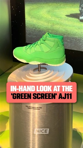 In-hand look at “Green Screen” Air Jordan 11 ✅