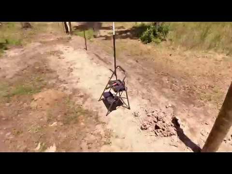 Driving T-Posts with Tractor Bucket and a Jig.