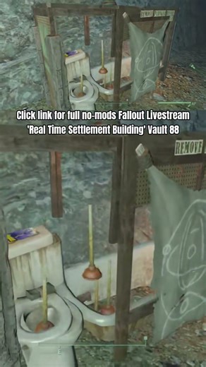 Remove Plunger Before Using no mods 'Real Time Settlement Building' Vault 88