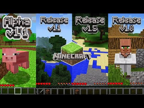 ALL MINECRAFT'S OLD VERSIONS GAMEPLAY WALKTHROUGH (ALPHA 1.0 - RELEASE 1.8) | FACTION1913