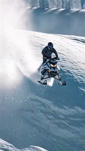 Epic Snowmobile Stunt 😎