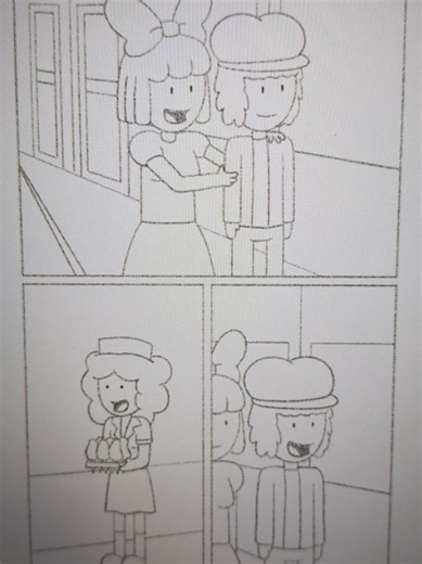 The social energy in this scene is everything 😭✨ Sketch to final panels! #comicartist #artprocess #digitalart #indiecomics