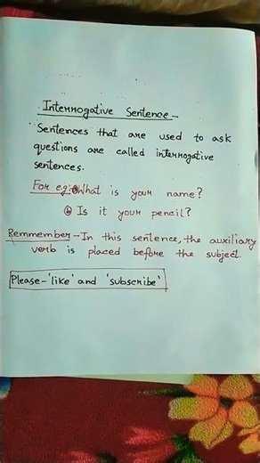 Interrogative sentence