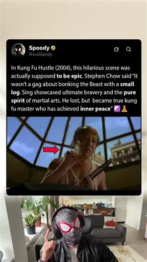 When filming Kung Fu Hustle (2004), Stephen Chow added a secret sense to this scene
