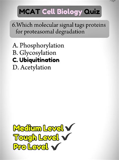MCAT Cell Biology Quiz #TikTokCreatorSearchInsightsIncentive #quiz #quizchallenge #medical #usa🇺🇸