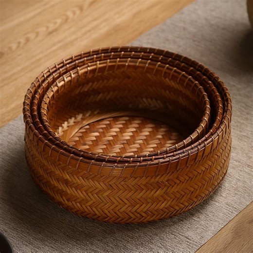 Handwoven Bamboo Basket – Natural & Stylish Storage - Etsy