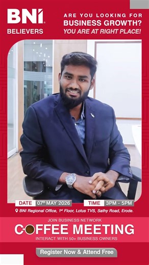 BNI BELIEVERS ERODE - Business Network Coffee Meeting