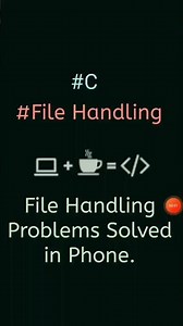 File Handling in C on Mobile | File Handling in C | File Handling in C for Beginners