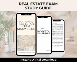 Real Estate Exam Study Guide + 100 Practice Questions for the National Real Estate Test - Etsy