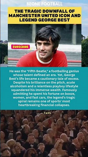 The Tragic Fall of George Best: Football's Greatest Talent ⚽📉 #shorts #georgebest #manchesterunited