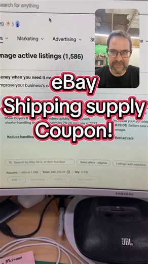 Lonnie M Honeycutt | How to use your EBay store free shipping supply coupon #ebay #shipping #coupon | Instagram