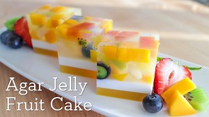 This ain't your mama's "fruit cake"! This light and refreshing beauty is an absolute showstopper, and nothing says "summer treats" more than these gorgeous cubes of fruit-embedded jelly. The coconut layer adds an extra tropical flare! The fruit combination I used: mango, papaya, pineapple, lychee, kiwi and blueberries, is a winning combination, but you can really be creative with it. You can have colour themes for your cake too: red, purples, oranges... Full Recipe Here! https://hot-thai-kitchen