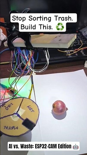 Smart Waste Segregator using ESP32-CAM & NEMA17 #arduinoideas