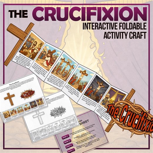 Crucifixion Craft Printable, Jesus on the Cross Bible Story Activity for Kids, Sunday Lesson, Christian Coloring Craft Instant Download - Etsy UK