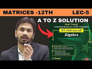 lec -5ll matrices |Cengage jee(adv) maths Solution by Thakur Sir|Complete Class 12th+JEE Maths