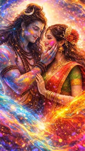 “Rango se rang mile… Har Har Mahadev 🕉️🙏🌿” ll #shivparvati #mahadevstatus #shorts