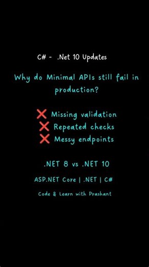.NET 10 Feature That Removes Manual Validation #dotnet10 #dotnet #csharp #aspnetcore#miniapi #webapi