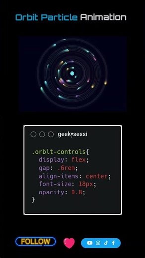 Orbit Particle Animation Using #html #css #javascript #cssanimation #webdesign #frontend