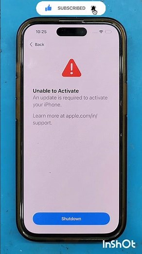 Unable to Activate! An update is required to activate your iPhone. 📱📲 #iPhone #Update #shorts