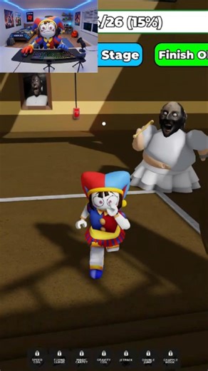 POMNI ESCAPES GRANNY VS GRANDPA PRISON RUN… 😱💀(Roblox Obby)