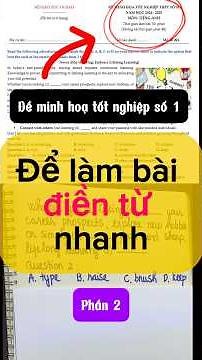 Bí quyết làm bài điền từ, bài tập đục lỗ trong #luyệnthithpt #hoctienganh #english